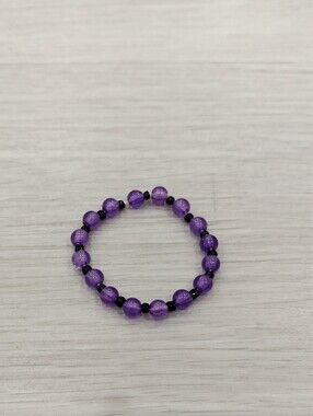 Cute Purple And Black Bracelet